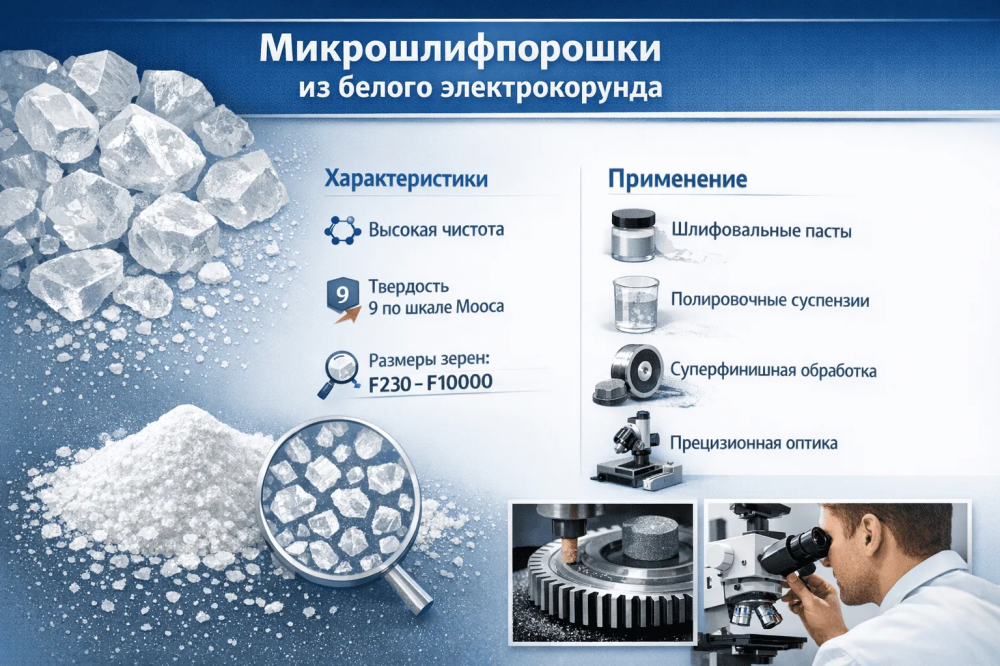 ТУ 3988-075-0224450-99: микрошлифпорошки из белого электрокорунда, характеристики и применение БЛТ Абразив 